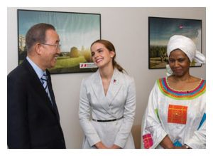 Emma Watson looked completely at ease among representatives from other U.N. nations. 