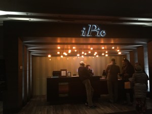 The iPic lobby is busy on a chilly fall day.